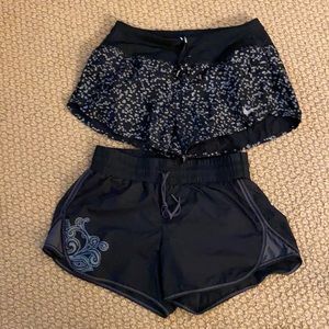 Athleta and Nike women running shorts